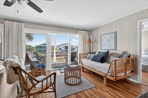 TV, fireplace - Sunsets, Sand & Boat-Ready Getaway (Holden Beach)