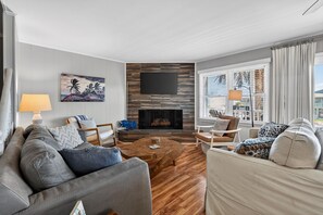 TV, fireplace - Sunsets, Sand & Boat-Ready Getaway (Holden Beach)