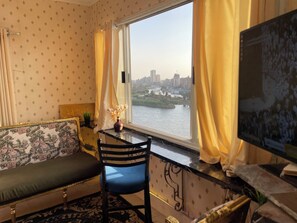 Living area - 2-bedroom apartment in delightful Cairo with AC for your comfort (Cairo Governorate)