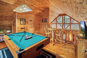 Games room - Summer Gtwy! 1BR+Loft Cabin w/ Hot Tub & Arcade (Sevierville)