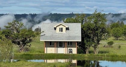 Cozy little pond-side cabin is located just outside of Kooskia