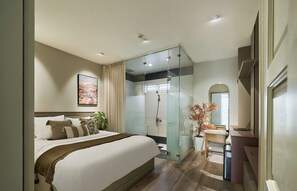 Standard Double Room | Bathroom | Separate bathtub and shower, deep-soaking bathtub, rainfall showerhead - Linh Dan Hotel Phan Xich Long By Urban B (Phu Nhuan)