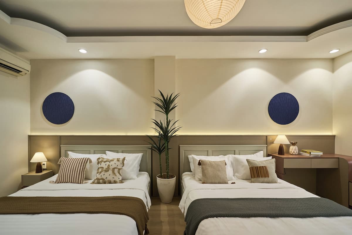 Family Double or Twin Room | Premium bedding, minibar, individually furnished, desk