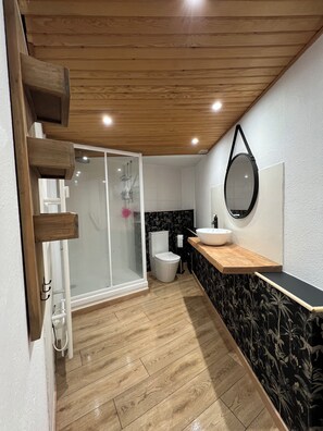 Shower, hair dryer, soap, shampoo - Pilgrim's Cabin - A breathtaking view and close to everything! (Font-Romeu-Odeillo-Via)