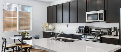 Microwave, oven, stovetop, dishwasher