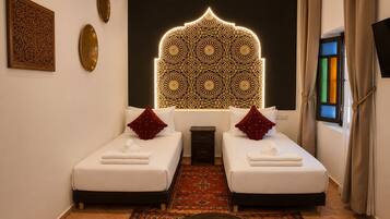 Blackout drapes, soundproofing, iron/ironing board (on request)