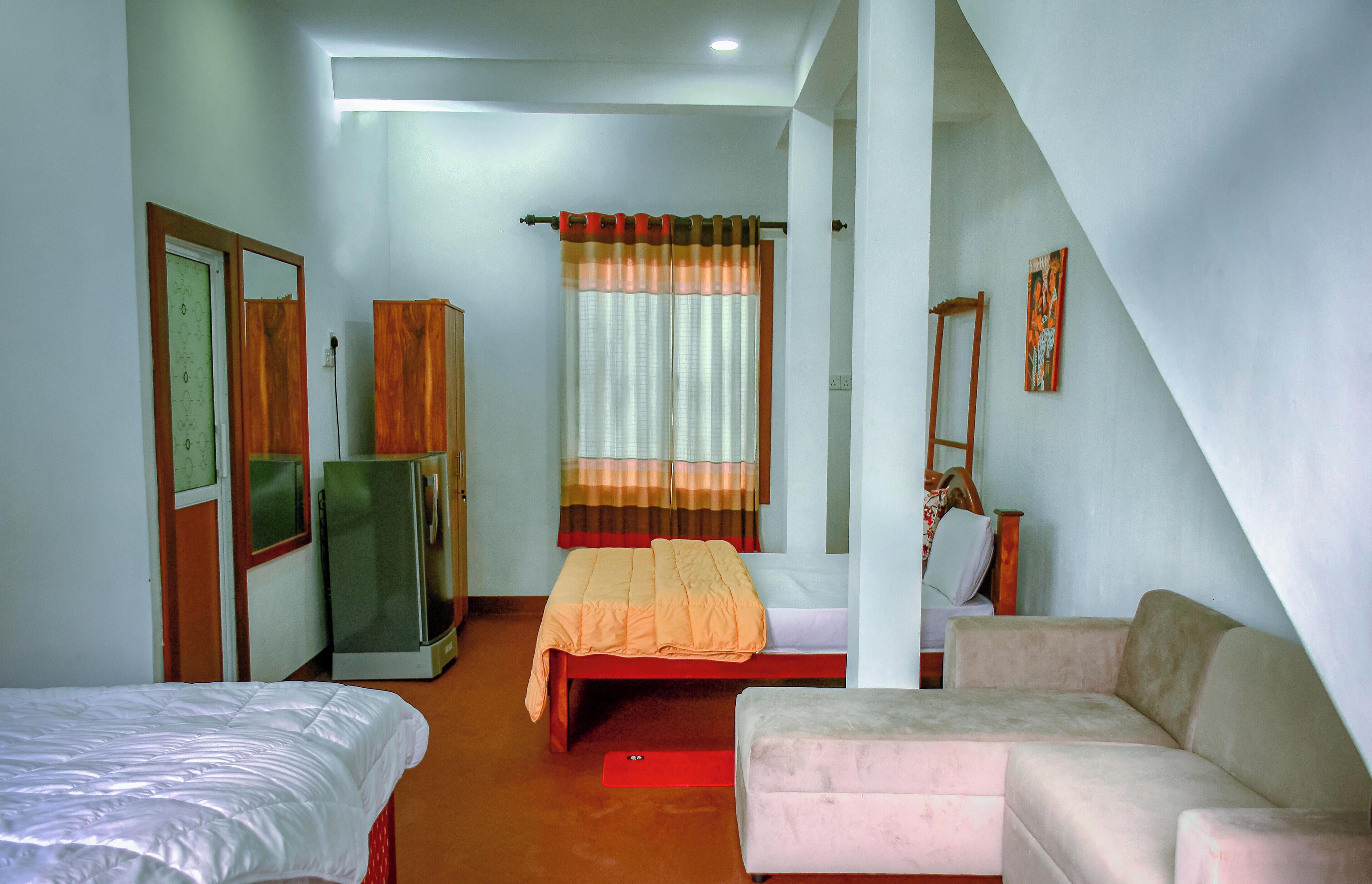 Familierom, flere senger, balkong, fjellutsikt