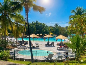 Outdoor pool - APT GWACAM 4p VUE MER VILLAGE VAC STE ANNE LE HELLEUX (Sainte-Anne)