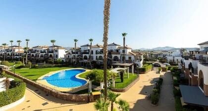 Sunny penthouse with large terrace and swimming pool in Vera