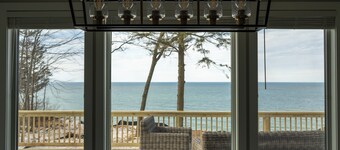Lake Michigan Vacation Rental in Manistee - Private Beach, Hot Tub, Sleeps 14+