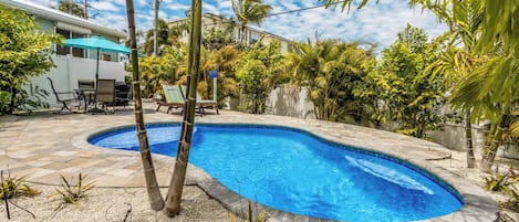 A heated pool
