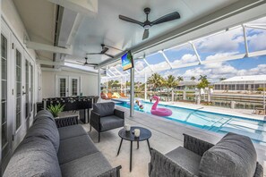 A heated pool - Waterfront Home | Pool, Hot Tub, Kayak, & Billiards (Marco Island)