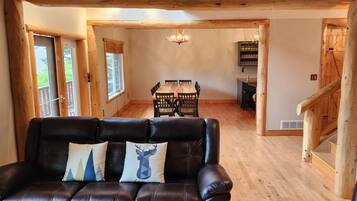 Smart TV, fireplace, video games, table football