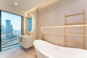 Appartement Duplex Luxe, 1 très grand lit, non-fumeurs, vue ville