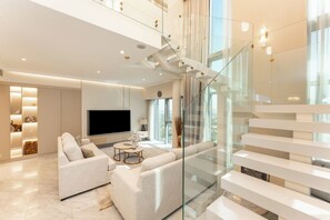 奢华复式, 1 张特大床, 无烟房, 城市景观 | 住宿内部