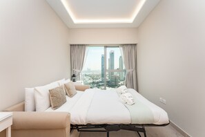 Appartement Duplex Luxe, 1 très grand lit, non-fumeurs, vue ville