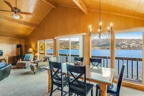 Outdoor dining - Secluded Lake Home - Dock, Deck & Beach Access (McCall)