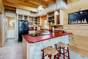 Fridge, microwave, oven, stovetop - Mountain Retreat with Pool & Golf Access (New Meadows)