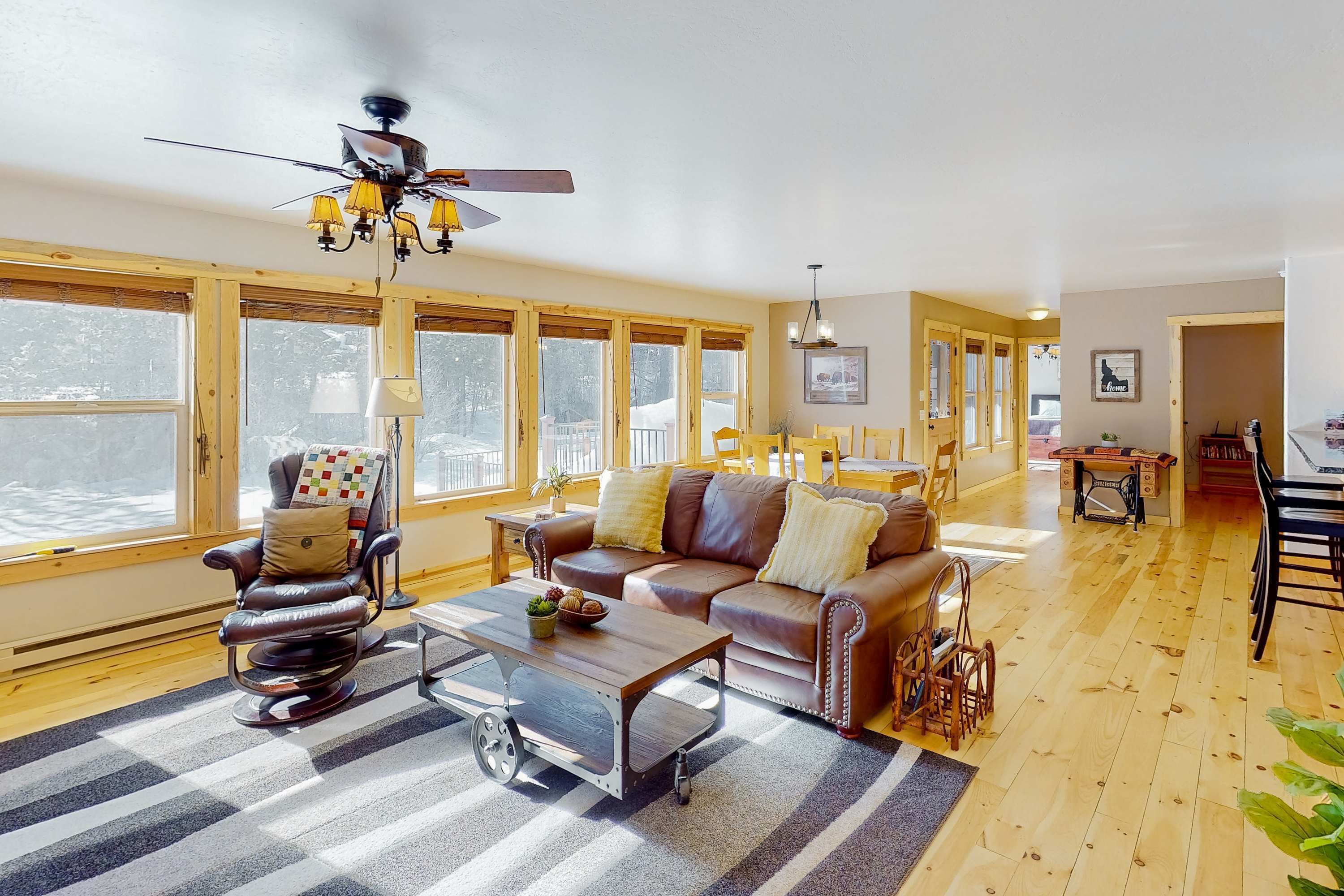 TV, foosball, offices