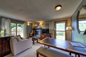 TV, fireplace, DVD player, offices