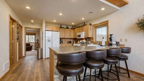 Fridge, microwave, oven, stovetop - Luxury McCall Home | Views, Game Room, Deck, Pool (McCall)