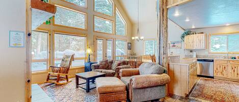 TV, fireplace, offices