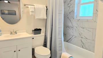 Hair dryer, towels