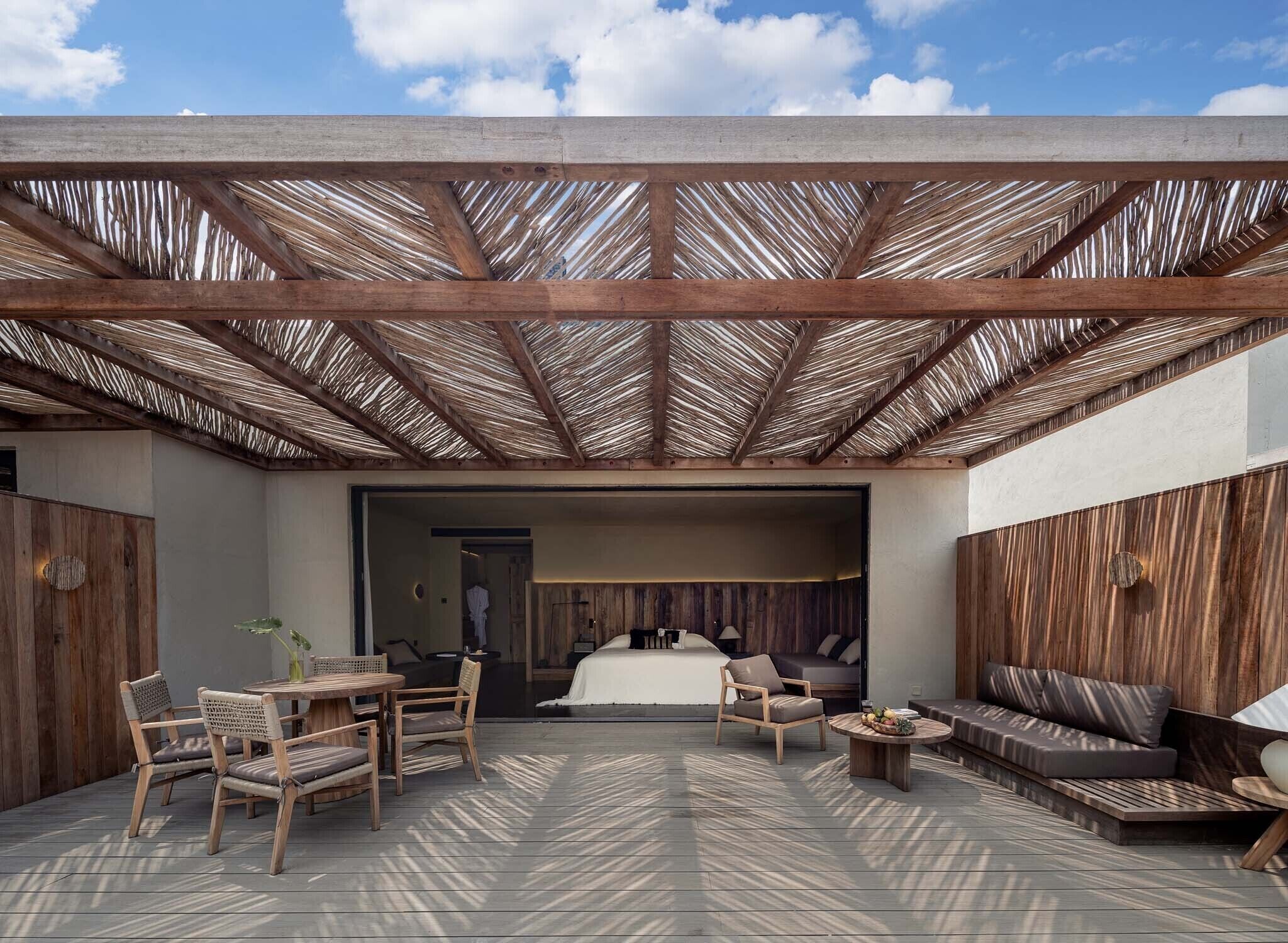 Desk, laptop workspace, blackout curtains, iron/ironing board