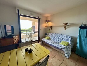 TV - Apartment with pets, sea view - 6 guests (Saint-Cyprien)