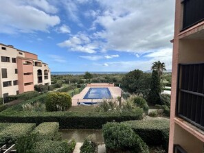 Pool - Apartment with pets, sea view - 6 guests (Saint-Cyprien)
