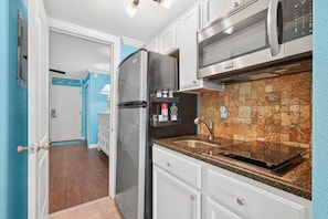 Fridge, microwave, stovetop, toaster - Steps to the Shore - Breathtaking Ocean Views (Myrtle Beach)