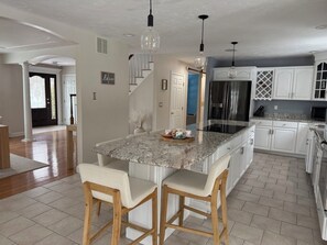 Microwave, oven, dishwasher - Luxury Coastal Retreat with Pool • Jacuzzi • 10-Min Walk to Semi-Private Beach (Plymouth)