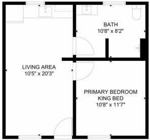 Floor plan - Inn at Rockaway Beach #4: Walk to Beach, Pets OK (Rockaway Beach)