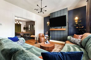 Smart TV, table football, ping pong, books