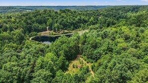 Unclassified image, 3 of 30, button - NEW! Spacious Farmhouse Cabin, 30 acres w/ Pond, Waterfall, Trails (Zoe)