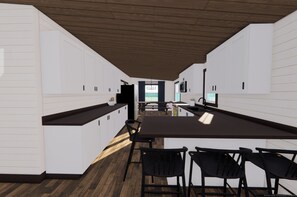 Dining - NEW! Spacious Farmhouse Cabin, 30 acres w/ Pond, Waterfall, Trails (Zoe)