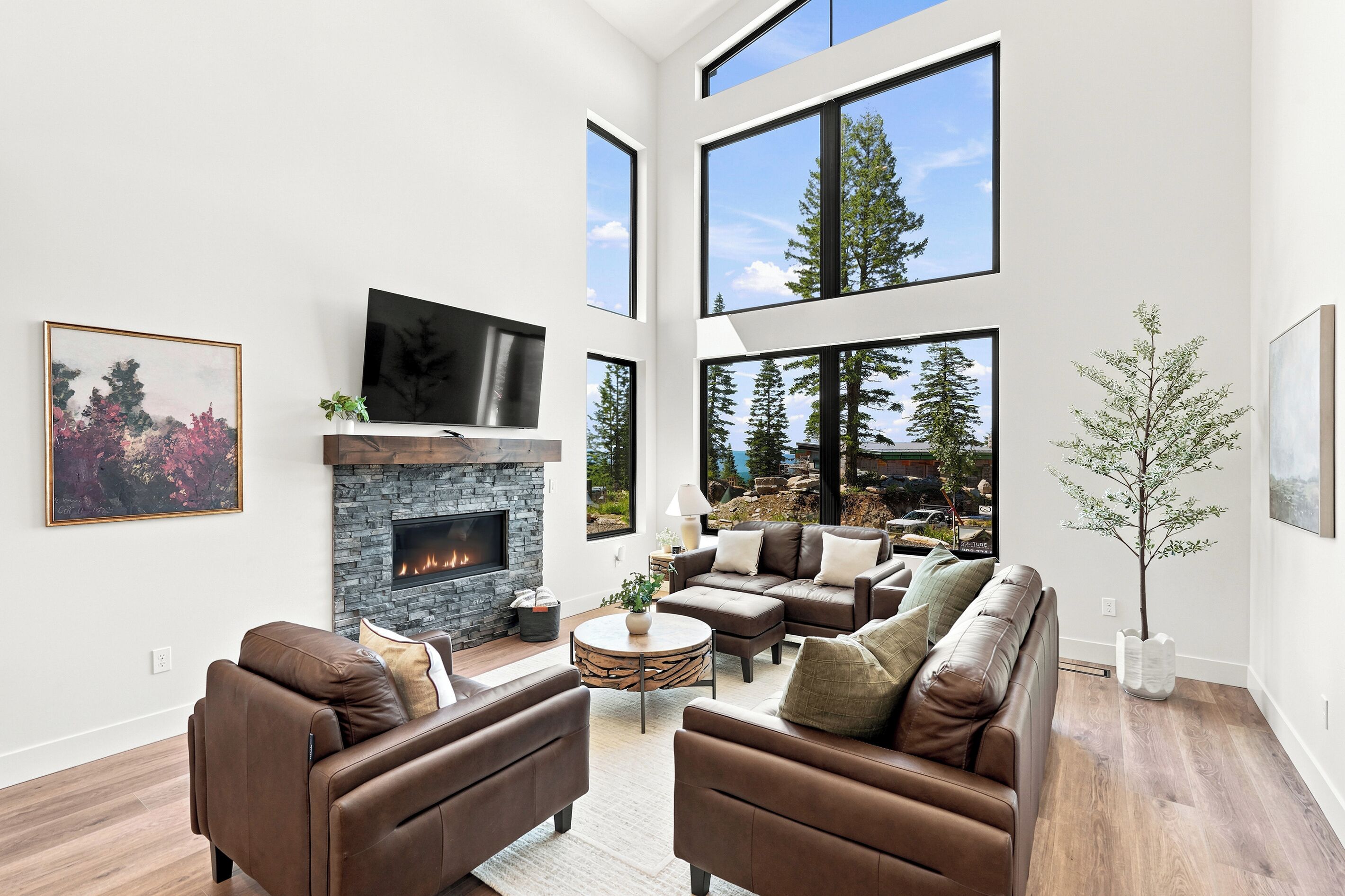 Smart TV, fireplace