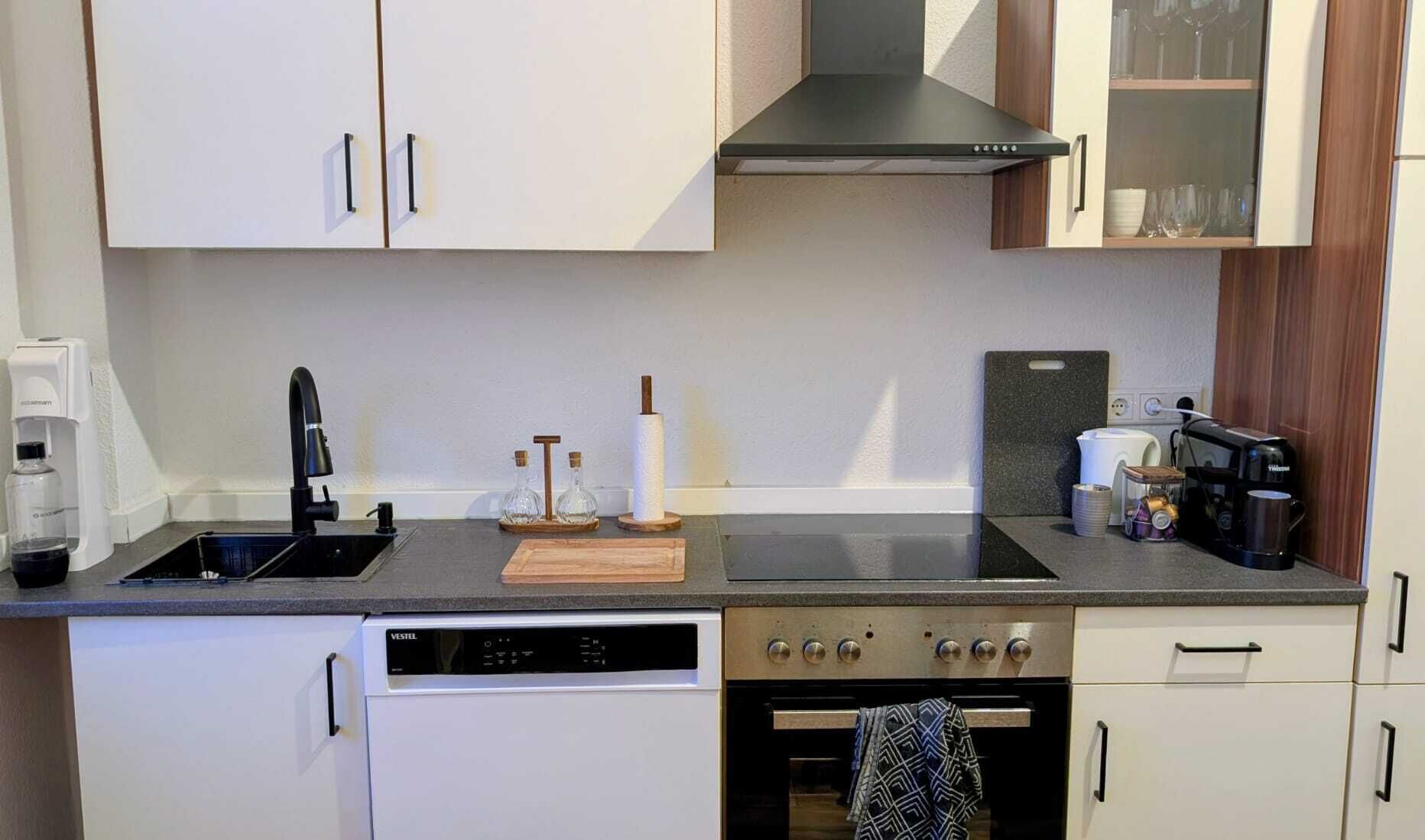 Kühlschrank, Ofen, Herdplatte, Geschirrspüler