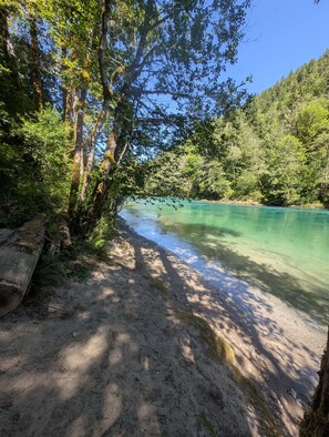 Beach nearby, sun loungers - American Alps Cabin-Beach, Riverfront, EV charger, 2B/1Ba, North Cascade, Diablo (Marblemount)