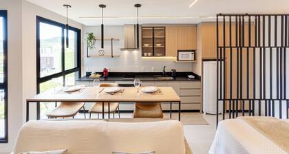 Premium studio apartment with pool, garage, and gym.