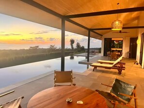 Outdoor dining - Brand-new luxury home in the heart of Santa Teresa with stunning 60 ft lap pool (Santa Teresa)