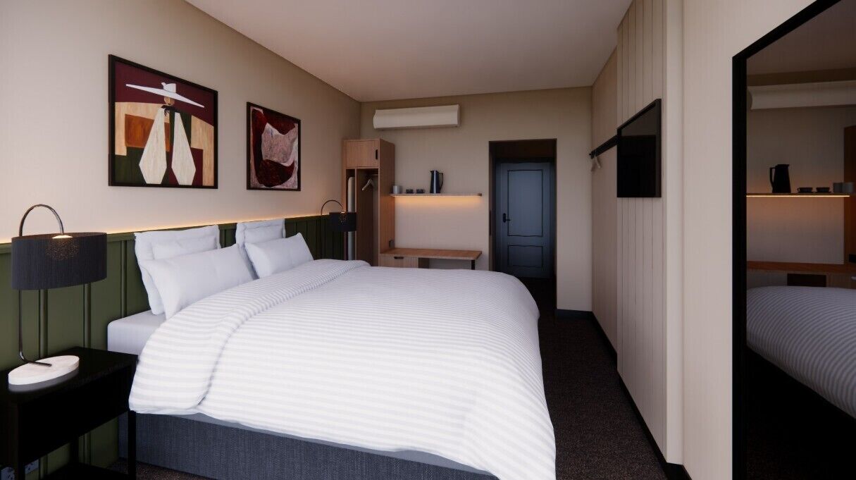 Deluxe Double Room, 1 Queen Bed | In-room safe, desk, laptop workspace, iron/ironing board