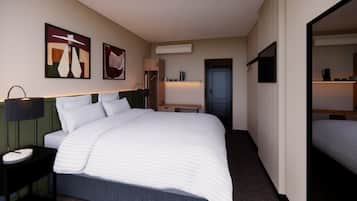 Deluxe Double Room, 1 Queen Bed | In-room safe, desk, laptop workspace, iron/ironing board