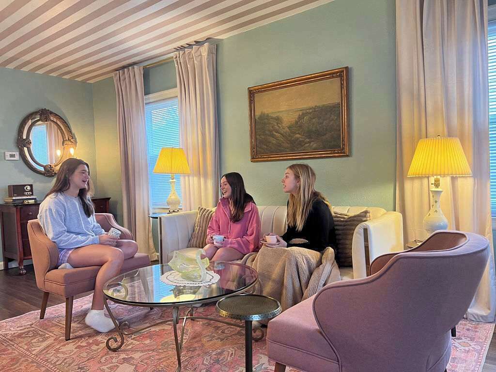 TV, fireplace, offices