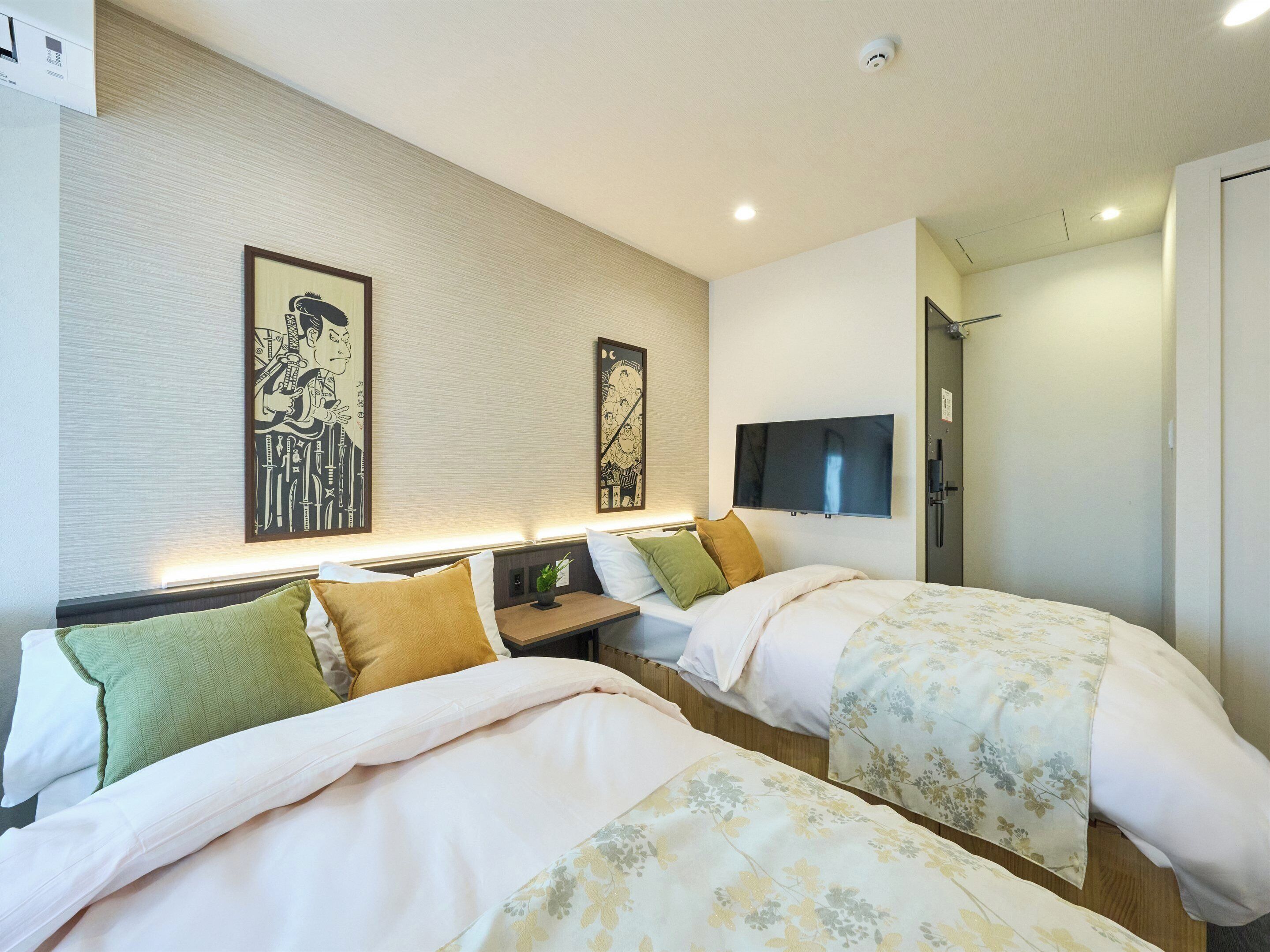 ツインルーム 禁煙 | 客室ごとに異なる装飾、WiFi (無料)