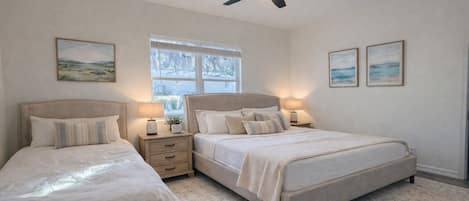 Iron/ironing board, WiFi, bed sheets