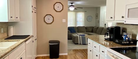 Microwave, oven, stovetop, dishwasher