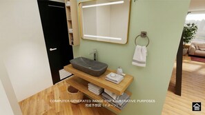 Studiosuite, Kochnische | Badezimmer