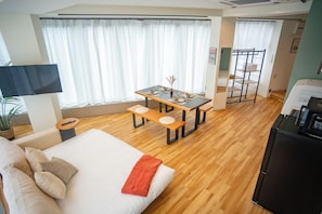 Studio Suite, Kitchenette | Desk, blackout drapes, iron/ironing board, cribs (free) - ORI Ikebukuro (Tokyo)
