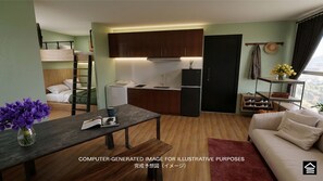 Familien-Studiosuite, Kochnische | Kostenloses WLAN